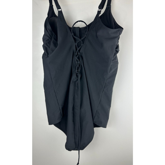 Torrid Corset Shape Swim One Piece Black Wire Free Swimsuit Plus Size 4X 4 - Picture 10 of 12